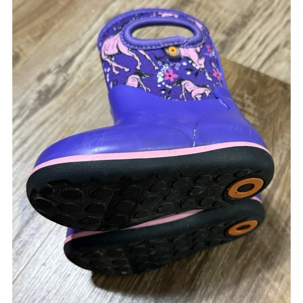 Bogs Kids' Classic II Unicorn Awesome Boots Toddler Size 5 Baby Winter Snow Cold